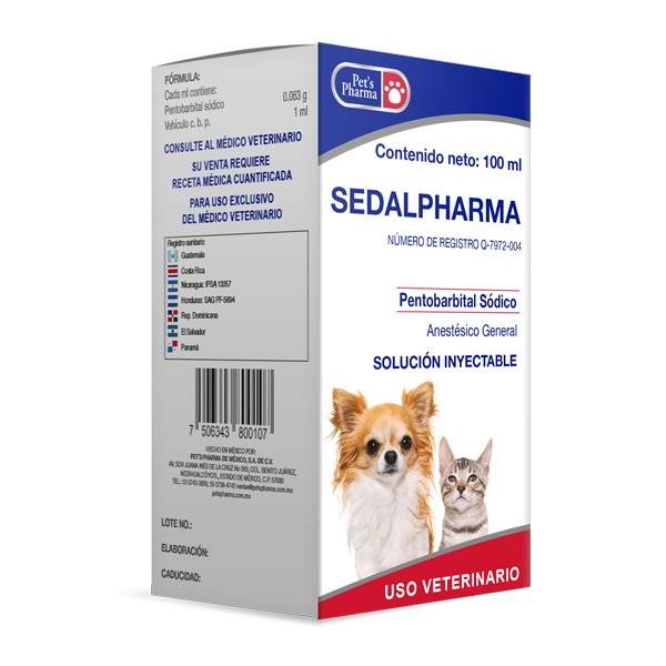Sedalpharma Inyectable, Frasco 100 ml. | Inversiones Mundo Animal